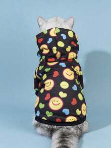 PETSIN 1pc Smile Face Pet Sweatshirt For Everyday Pet Wear - Multicolor - View 6
