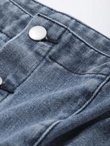 DAZY 女士牛仔工装裤和连体裤，简约时尚休闲日常服装秋冬