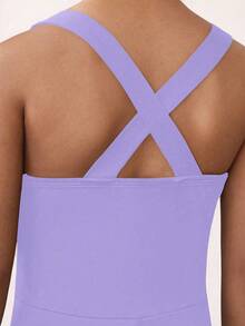 SHEIN Simple Solid Color Vest, Casual Youth Girls Activewear