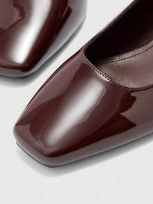 CUCCOO BIZCHIC Giày cao gót thấp cổ điển dành cho nữ, màu cà phê, thích hợp cho đi làm, hẹn hò, dự tiệc, kỳ nghỉ và mặc thường ngày dịp Giáng sinh. - Cà phê nâu - Xem 7