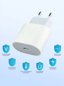 JMMO Eu Plug Type C Charger Compatible With Samsung Super Fast Charging With 20W USB C Charger Block Compatible With Samsung Galaxy S24, S23/S22/S21/S20/Plus/Ultra/FE/Note 20/10/Z Fold/Flip/A17 Compatible With IPhone 16/16pro/16proMax/16plus/15/15pro/15plus/15promax, EU Plug Charger, PD 20W Multifunctional Protective Wall Charger, Compatible With Efficient Fast Charging Wall Power Adapter, Pd 20w Quick Charger, Wall Charger PD20W Charger Adapter Suitable For Travel, Office, Dorm, And Home - EU C Type Plug(220-240V) - View 6