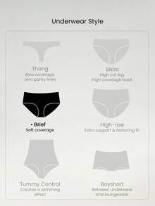 GLOWMODE 2条装 告别尴尬 轻盈透气 弹力无缝 高腰 带海绵垫 三角内裤 日常休闲装