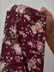Viva Relle 大码女式优雅浪漫 V 领花卉印花夏季度假荷叶边腰 A 字连衣裙 - 彩色 - 查看 6