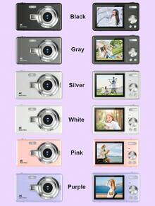 JMMO 1 Pc Q12 Digital Camera With 64G Memory Card,50 Million Pixels 2.4-Inch Screen Portable Camera, Rechargeable Camera CCD & Multiple Filter Modes. Portable Anti-Shake Smart Zoom Digital Camera For Outdoor