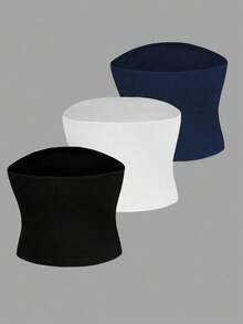 Olithes Áo ống trơn màu thường ngày dành cho nữ, đa năng cho mùa hè - Nhiều màu - Xem 2