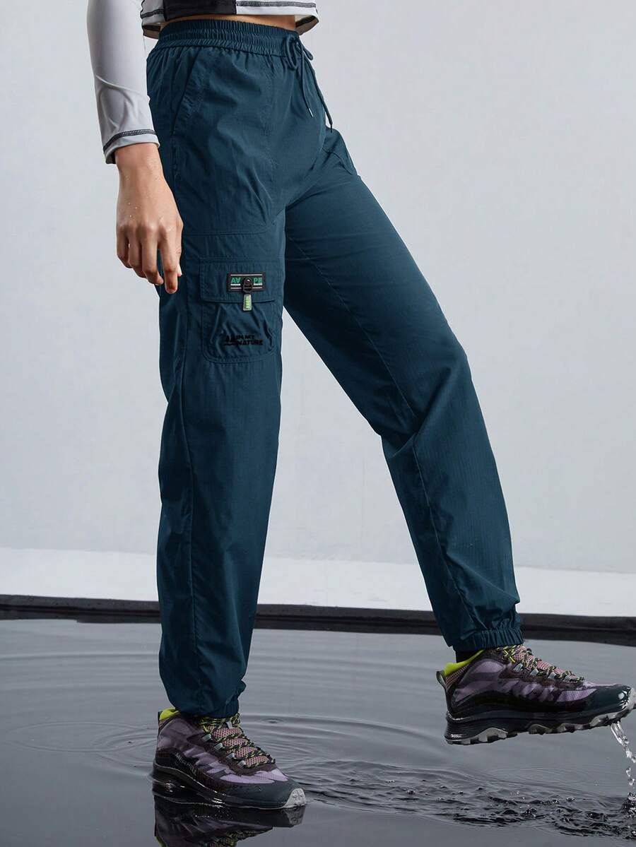 In My Nature 女士休闲纯色抽绳腰工装户外裤女式徒步服装