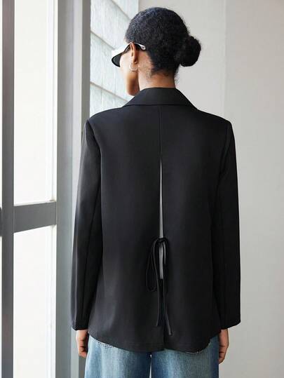 Lumivelle 万圣节女式西装外套简约服装女式黑色套装