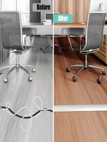 1 件 1 米/39.37 英寸地板线保护套，PVC 电缆保护器，延长线保护和防止绊倒，管理解决方案，表面安装线保护套，自粘，适用于地板、墙壁和桌面 - 彩色 - 查看 5