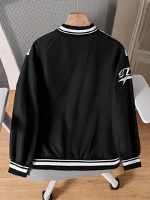 SHEIN 1件Tween男童红色印花休闲背心 - 黑色 - 查看 2