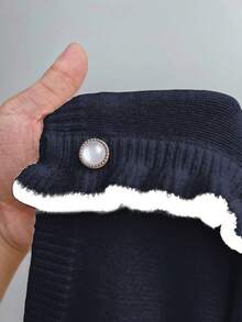 Elenzga Suéter de manga larga ajustado con falso plastrón, elegante y de moda para tallas grandes