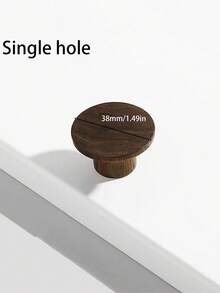 1 件实木橱柜抽屉把手 - 现代简约山毛榉木和黑胡桃木把手，北欧风格衣柜木制旋钮 - 彩色 - 查看 9