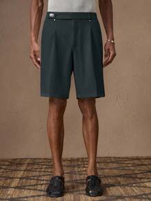 AKNOTIC Men's White Woven Casual Elastic Waist Straight Leg Shorts, Suitable For Summer, Vacation, Daily Wear, Party, Couple Matching, Father's Day Gift