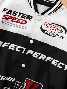 SHEIN 1件Tween男童红色印花休闲背心 - 黑色 - 查看 6