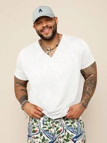 EASEVO Maglietta a maniche corte nera, slim fit, elasticizzata, scollo a V, adatta per l'estate, taglie comode per uomo