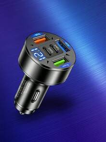 100W 3USB 2Type-C Car Charger Fast Charging PD QC3.0 USB C Car Phone Charger Type C Adapter In Car Compatible With Iphone