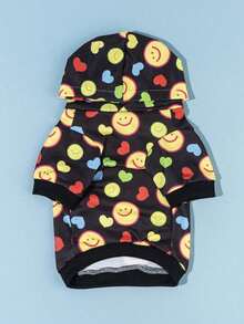 PETSIN 1pc Smile Face Pet Sweatshirt For Everyday Pet Wear - Multicolor - View 2