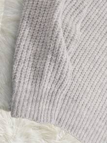 EURMUSE Men Polo Collar Stripe Knitted Regular Sweater - Grey - View 5