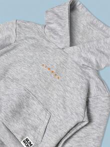 SUMWON Baby Jungen Klassischer Trainingsanzug, passende Kapuzenjacke und Jogginghose Set, warme, gemütliche Winterkleidung, Zweiteiler Outfit für den Herbst - Grau - Übersicht 6