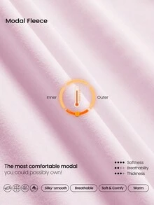 GLOWMODE Sudadera con capucha de manga larga con bolsillos laterales con cremallera, forro polar de modal, con ojales para el pulgar, para uso diario y casual - Rosa Pálido - Ver 4