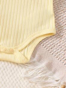 SHEIN 6pcs/Set Soft Cotton Casual Baby Bodysuit, Newborn Long Sleeve Bodysuit And Pants, Suitable For Autumn/Summer