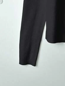 GlowEve 女士长袖新款欧美风百搭简约时尚针织开衫 - 深灰色 - 查看 6