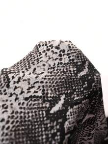 Mistrie 2 件套：时尚性感蛇皮印花镂空短款上衣和超长裙 - 彩色 - 查看 7