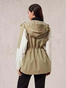 OutZeal Women Shell Jacket Hiking Camping Water-Resistant Windproof Drawstring Waist Multi Pocket Hooded Coat Outdoor Jacket Spring Fall - Multicolor - View 8