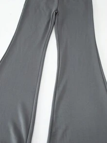 Casual Elegant Flared Pants With Thermal Lined, Suitable For Autumn/Winter Loungewear