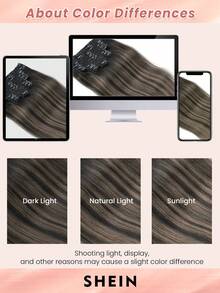 Clip In Hair Extensions Real Human Hair 9PCS 120g Clip Ins Human Hair Extensions 14-16 Inches Balayage Natural Black To Chestnut Brown #TP1B/6/1B Straight Clip In Extensions Remy Human Hair For Women - S1B/6/1B - View 10