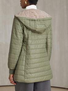 Aveloria Modichic 冬季休闲简约保暖连帽羽绒服 - 綠色 - 查看 2