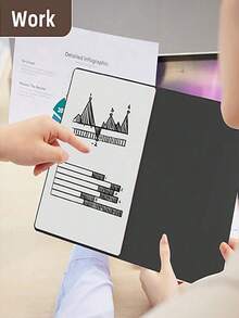 Leather Desktop Whiteboard - Dry-Erase Memo Board For Office, Home & Students, Portable Writing Message Board,Can Be Used For Work, Study, Drawing, Daily Notes,Three Adjustable Support Angles(Free A Whiteboard Marker And A Dry Erase Cloth),School Supplies,Back To School