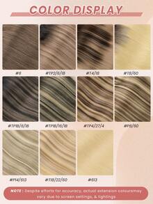夹式接发真人发 9 件 120 克夹式接发 14-16 英寸 #P8/60 灰棕色混合铂金色直发夹式接发雷米真人发女士 - S8/60 - 查看 11