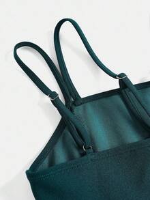 Girlism 青少年女孩无袖派对、聚会、圣诞节连衣裙 - 墨綠色 - 查看 6