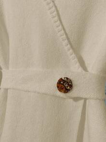 Franclia New Autumn/Winter High-Quality Elegant Versatile Soft White Cardigan For Women