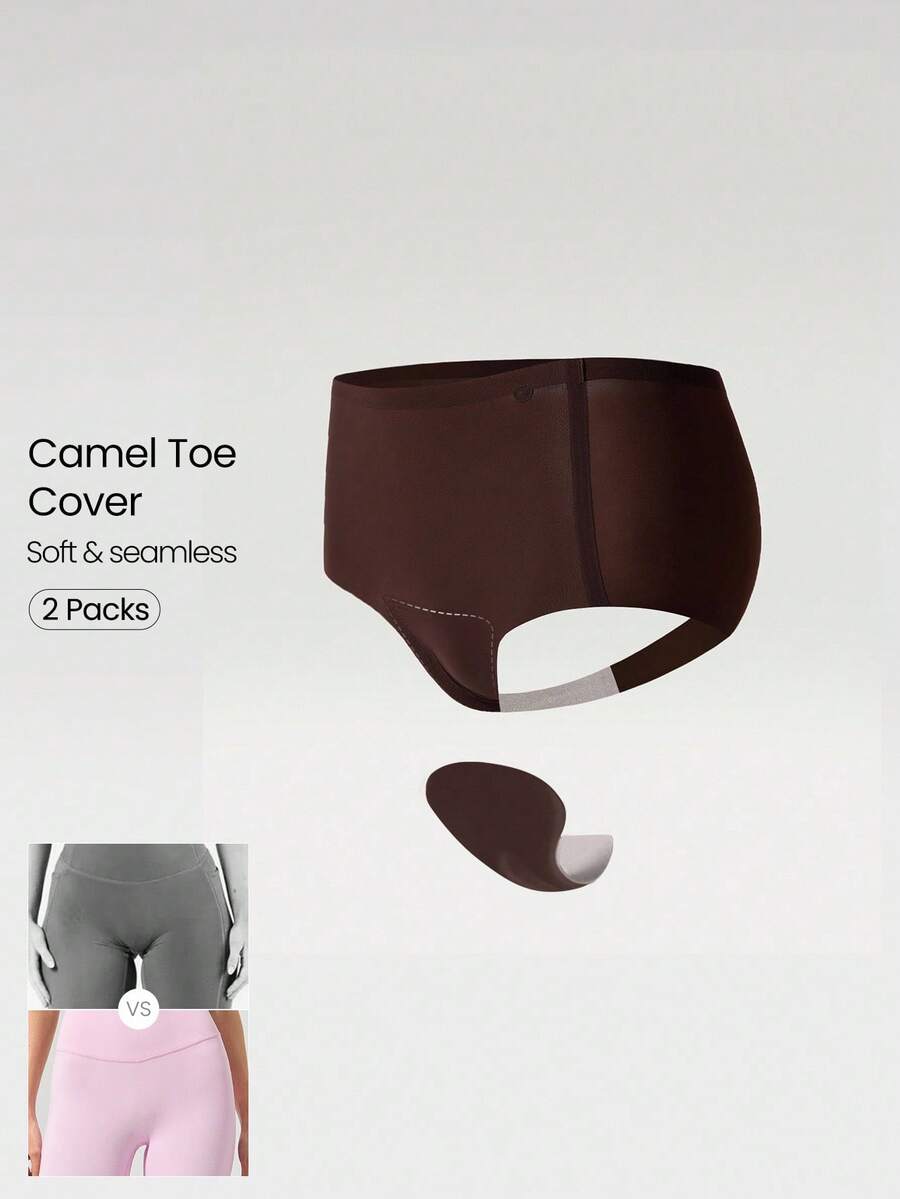 GLOWMODE 2条装 告别尴尬 轻盈透气 弹力无缝 高腰 带海绵垫 三角内裤 日常休闲装