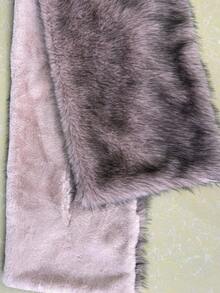 Allurite 时尚派对优雅人造毛皮披肩夹克 - 藕粉色 - 查看 7