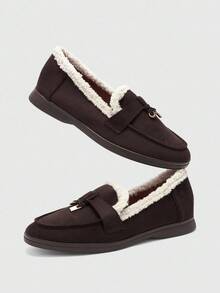 CUCCOO BIZCHIC Women's Casual Slip-On Flat Athletic Sneakers - Chocolate Brown - View 9