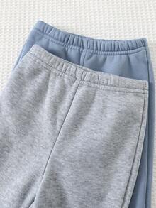 Cozy Pixies 4 Peças Conjunto de Moletom com Capuz e Calça de Cintura Elástica com Estampa de Urso Cartoon para Bebê Menino, Tecido Macio e Forro Térmico - Azul - Visão 7