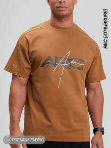 ARC 男士无限制运动上衣 | 速干四向弹力吸湿排汗 | 自信贴合生活 - 棕色 - 查看 3