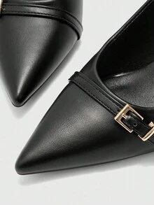 CUCCOO BIZCHIC Black Pointed Toe High Heel Pumps, Sexy Stiletto Heels For Women, Suitable For Outdoor, Commute, Party, Banquet For Christmas Spring Shoes - Black - View 7