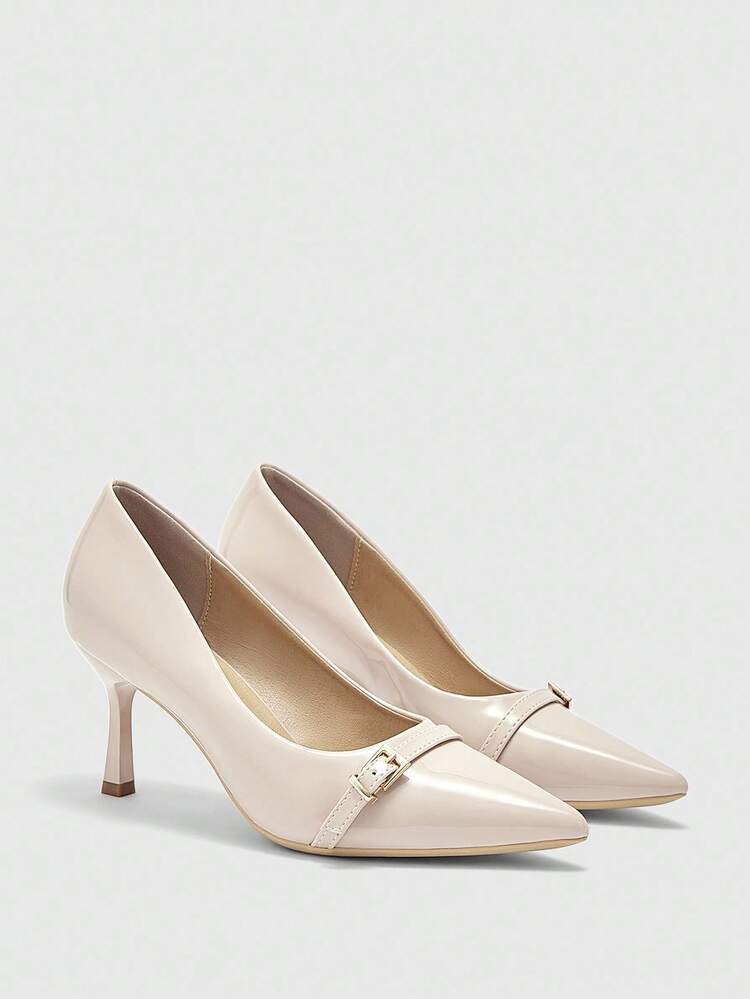 CUCCOO BIZCHIC Apricot Women's High Heel Pumps, Sexy Stiletto Pointed Toe Shoes For Outdoor, Commute, Party, Banquet Spring Shoes