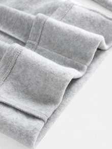 SHEIN Girlism Teen Girls Gray Drawstring Casual Pocket Sweatpants Fall Winter