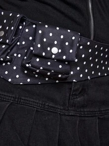 ROMWE Grunge Punk Y2K 朋克风格黑色金属铆钉索环多口袋可调节金属扣腰包，街头潮流个性化时尚宽腰带，适合女士 - 黑色 - 查看 4