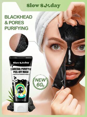Mascarilla peel-off purificadora de carbón SlowSunday, mascarilla facial, extractor de puntos negros, limpieza profunda, cuidado de la piel coreano