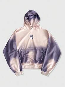 ROMWE MEN Street Life Sudadera con capucha efecto degradado para hombres, adecuada para otoño/invierno