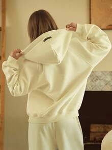 GLOWMODE Heavyweight Fleece Oversized Hoodie Jacket Thick Thermal Warm Winter - Yellow - View 5