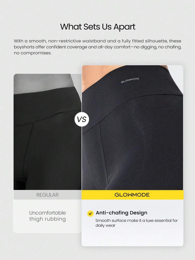 1 Pack Bonding High-Rise Waist Boyshorts Underwear Daily Casual Wear