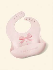 Cozy Pixies 1 件婴儿可爱蝴蝶结硅胶围兜，可水洗，易于打理 - 紅色 - 查看 9