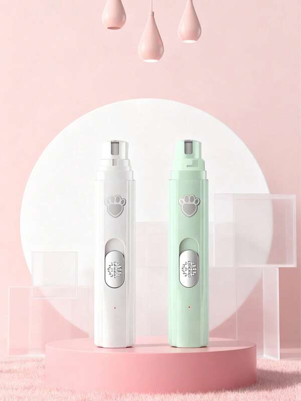 PETSIN 1pc Pet Nail Grinder, USB Rechargeable, 2 Adjustable Speeds (5000rpm, 7500rpm) Super Quiet Nail Grinder, Cat & Dog Nail Trimming Tool, Suitable For Nail Care Of Small And Large Pets, Beauty Tool For Dogs' And Cats' Nails.