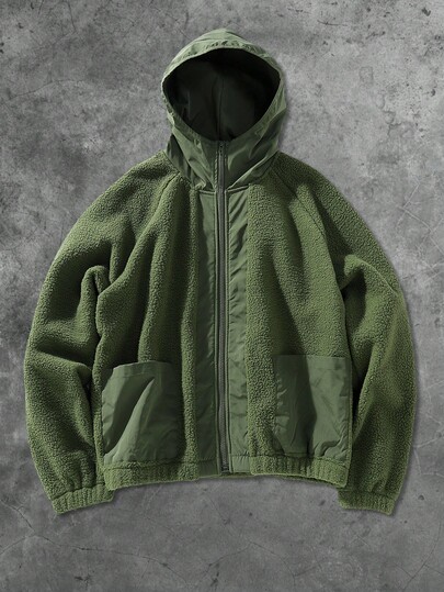 Street Life Veste à capuche unie décontractée pour homme, convient pour l'automne/l'hiver